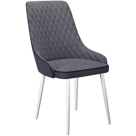 Стул DikLine 305 B28 ANTRACITE, ножки белые 