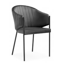 Стул на металлокаркасе Kortni dark grey / black