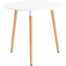 Стол круглый EAMES DST NEW D80 белый