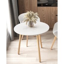 Стол круглый EAMES DST NEW D80 белый