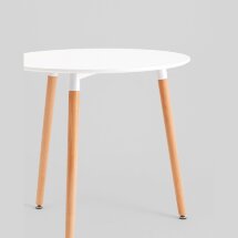 Стол круглый EAMES DST NEW D80 белый