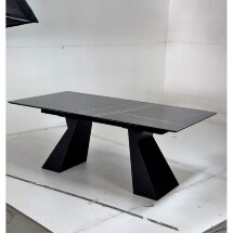 Стол БОГАРТ 200 TITANIUM BLACK PULIDO, керамика / Черный М-City