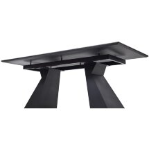 Стол БОГАРТ 200 TITANIUM BLACK PULIDO, керамика / Черный М-City