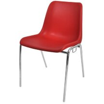 Стул пластиковый на металлокаркасе Vicenza-4k Rosso red Ral 3002