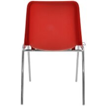 Стул пластиковый на металлокаркасе Vicenza-4k Rosso red Ral 3002