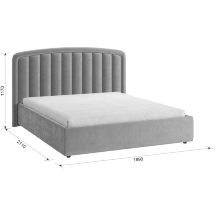 Кровать 1.6 Сиена 2 160х200 с ПМ велюр изумруд