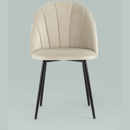 Стул Stool Group для кухни Логан велюр бежевый металлические ножки 4шт. 