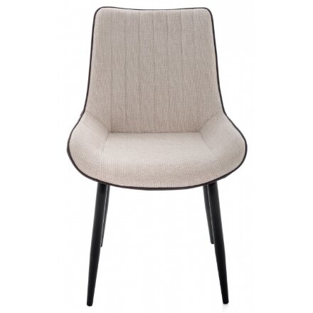 Стул на металлокаркасе Seda light beige / dark brown 