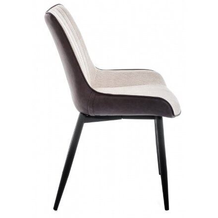 Стул на металлокаркасе Seda light beige / dark brown 