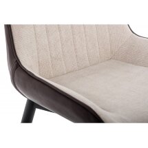 Стул на металлокаркасе Seda light beige / dark brown
