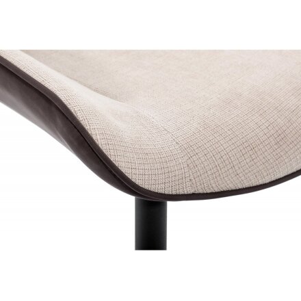 Стул на металлокаркасе Seda light beige / dark brown 
