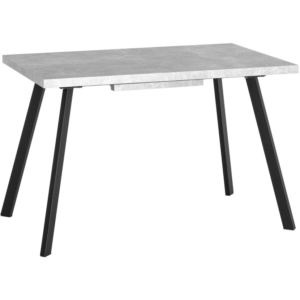 Стол обеденный Stool Group Plain раскладной 116-158*74 бетон/черный Стол обеденный Stool Group Plain раскладной 116-158*74 бетон/черный