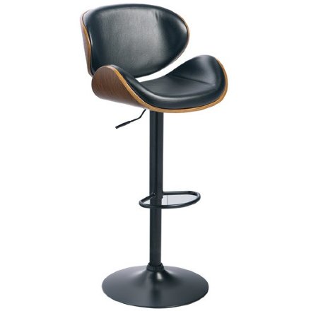 Стул барный Barstools Ashley Черный с коричневым