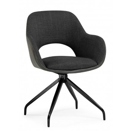 Стул на металлокаркасе Memfis graphite / black 