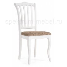 Стул деревянный Виньетта белый / лайн белый люкс
