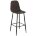 Барный стул Drop black / dark brown 