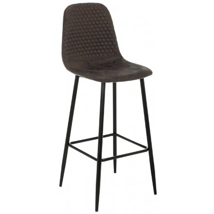 Барный стул Drop black / dark brown 