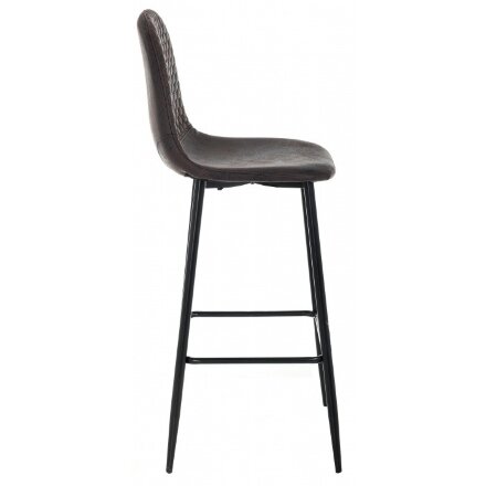 Барный стул Drop black / dark brown 