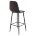 Барный стул Drop black / dark brown 