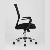 Компьютерное кресло Stool Group TopChairs Balance офисное черное, обивка текстиль и сетка, механизм регулировки и качания Top Gu