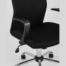 Компьютерное кресло Stool Group TopChairs Balance офисное черное, обивка текстиль и сетка, механизм регулировки и качания Top Gu