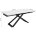 Керамический стол Livorno Matt white marble sintered stone / black 