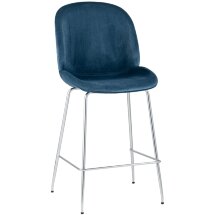 Стул полубарный Stool Group Beetle со спинкой маренго хромированные ножки