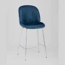 Стул полубарный Stool Group Beetle со спинкой маренго хромированные ножки
