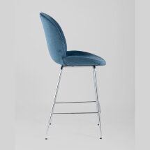 Стул полубарный Stool Group Beetle со спинкой маренго хромированные ножки