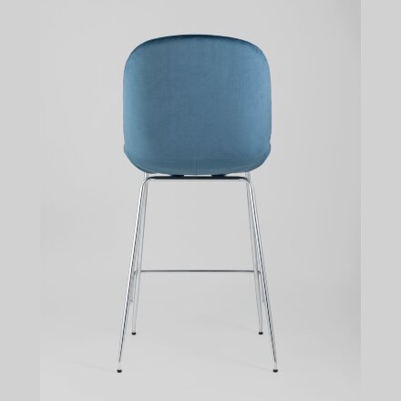 Стул полубарный Stool Group Beetle со спинкой маренго хромированные ножки 