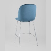 Стул полубарный Stool Group Beetle со спинкой маренго хромированные ножки