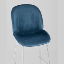 Стул полубарный Stool Group Beetle со спинкой маренго хромированные ножки