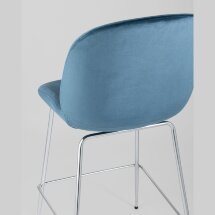 Стул полубарный Stool Group Beetle со спинкой маренго хромированные ножки