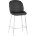 Стул полубарный Stool Group Beetle со спинкой серый хромированные ножки 