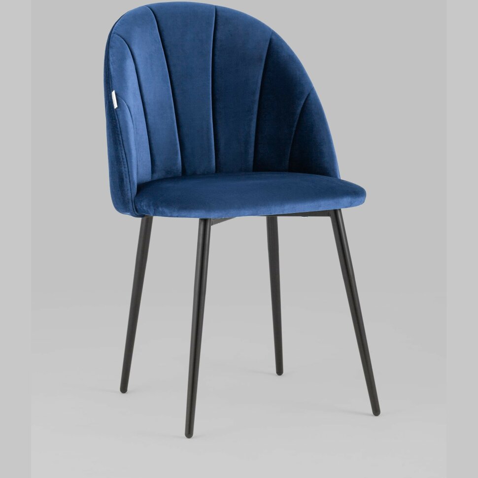 Стул Stool Group для кухни Логан велюр синий металлические ножки 2шт Стул Stool Group для кухни Логан велюр синий металлические ножки 2шт