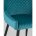 Стул мягкий Stool Group Ститч ткань велюр темно-бирюзовый прострочка, черные металлические ножки 