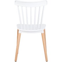 Стул обеденный THEO ножки светлый бук, белый W-02