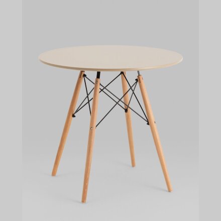 Стол Eames DSW NEW D80 бежевый 