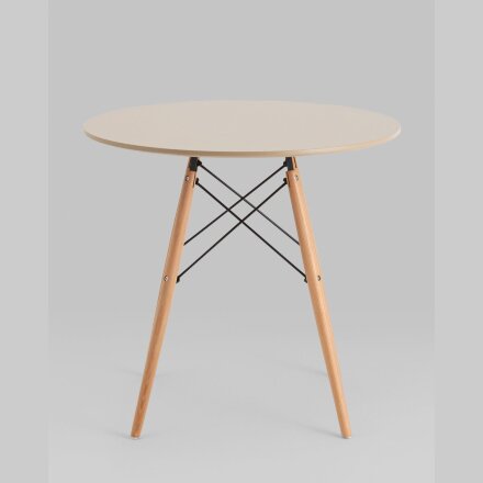 Стол Eames DSW NEW D80 бежевый 