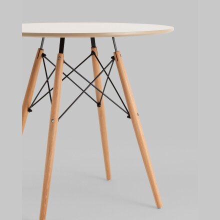 Стол Eames DSW NEW D80 бежевый 