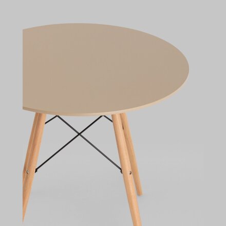 Стол Eames DSW NEW D80 бежевый 