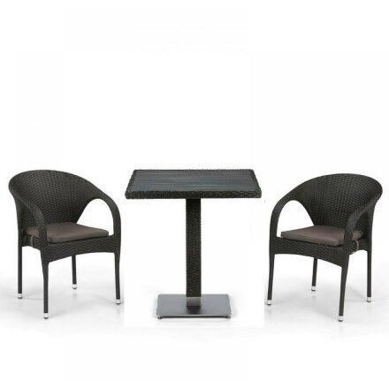 Комплект плетеной мебели T607D/Y290-W53/52 Brown 2Pcs 