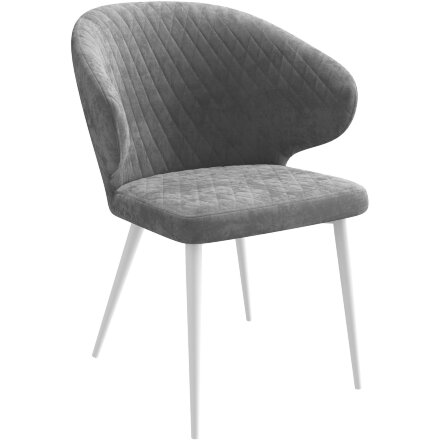 Стул DikLine 355PRO B22 GREY, ножки белые 