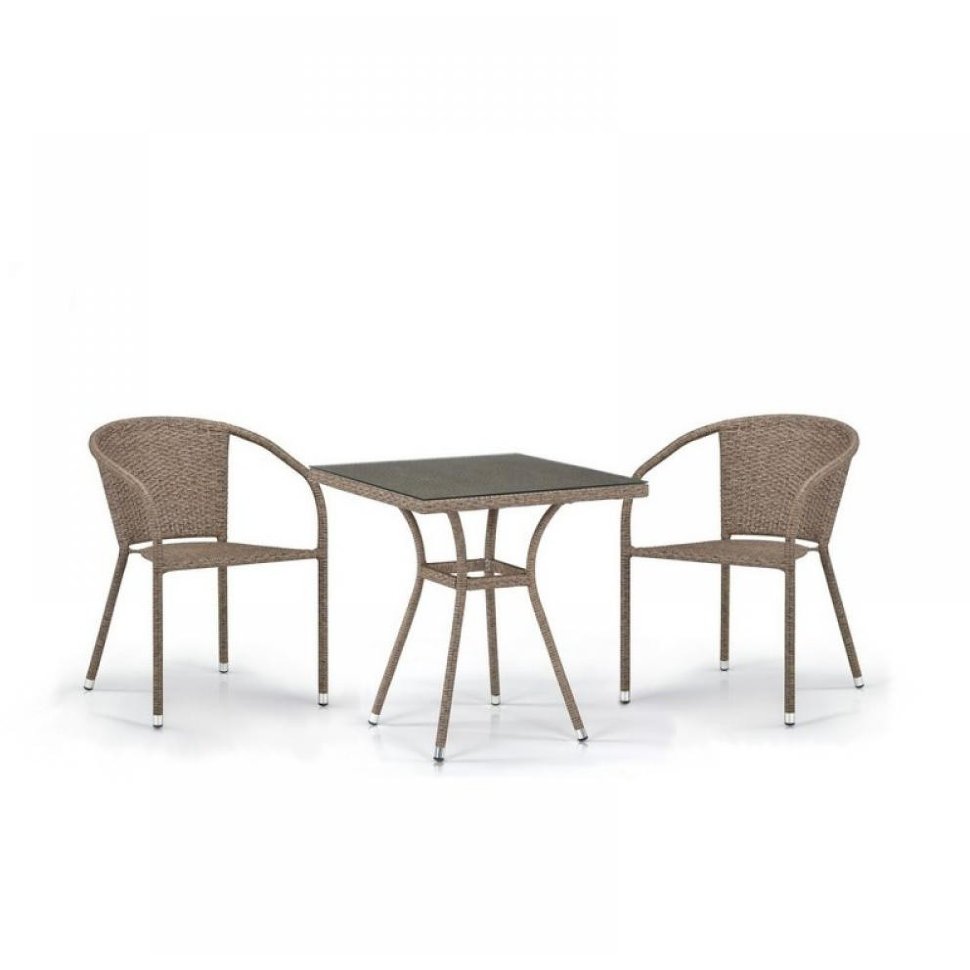 Комплект плетеной мебели T282BNT/Y137C-W56 Light brown 2Pcs Комплект плетеной мебели T282BNT/Y137C-W56 Light brown 2Pcs