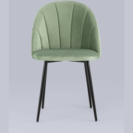 Стул Stool Group для кухни Логан велюр фисташковый металлические ножки 4шт 
