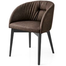 Стул ROSIE SOFT CB/1910, BCH P132 GRAPHITE/ VENICE S0G SOIL BROWN