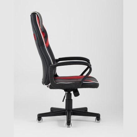 Кресло игровое TopChairs Racer Lighti черное с красным 