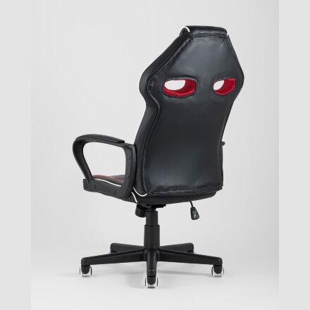 Кресло игровое TopChairs Racer Lighti черное с красным 
