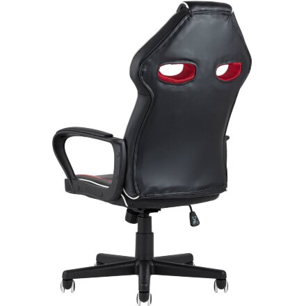 Кресло игровое TopChairs Racer Lighti черное с красным 