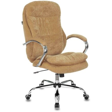 Компьютерное кресло Бюрократ руководителя Бюрократ T-9950SL Fabric горчичный Velvet 73 крестовина металл хром мягкая обивка и 